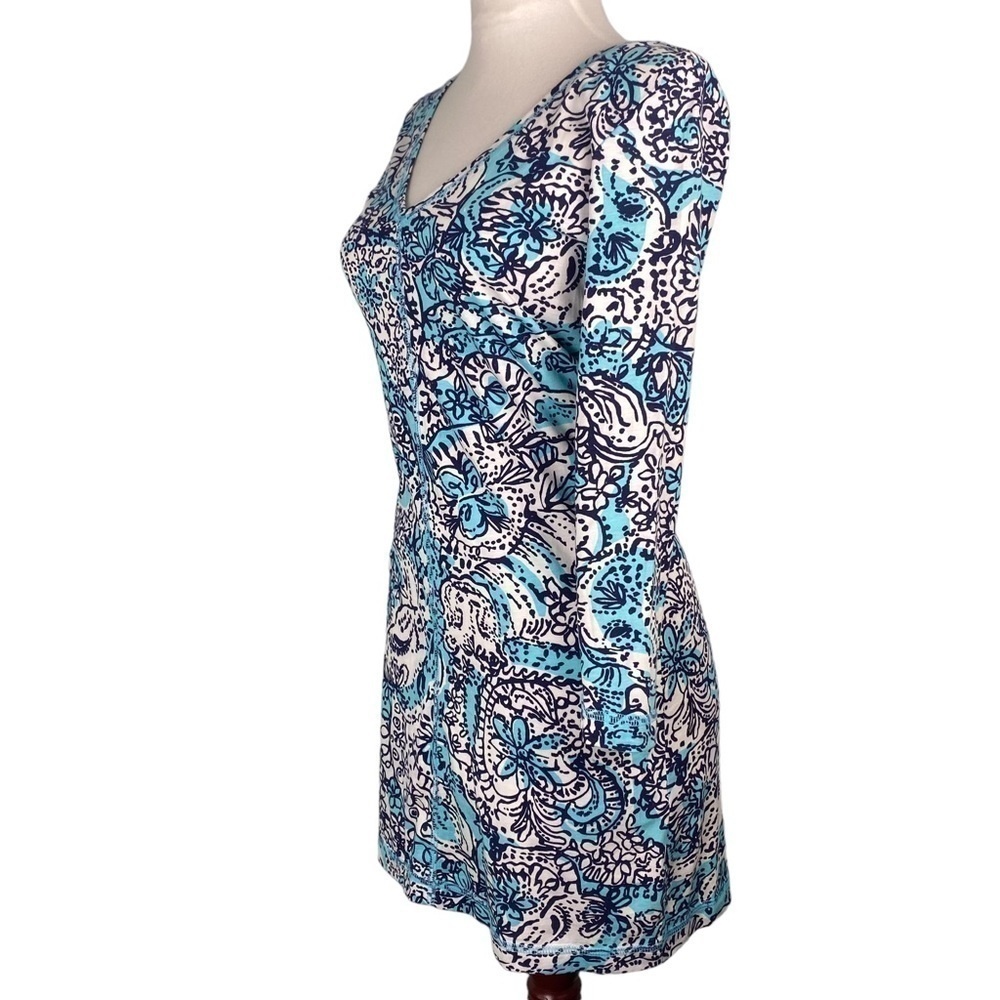 LILLY Pulitzer Juliet V Neck T Shirt Dress XS - Picture 3 of 7